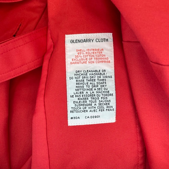 London Fog Collared Trench Coat Long Red Women’s Size 14-M - Picture 16 of 16